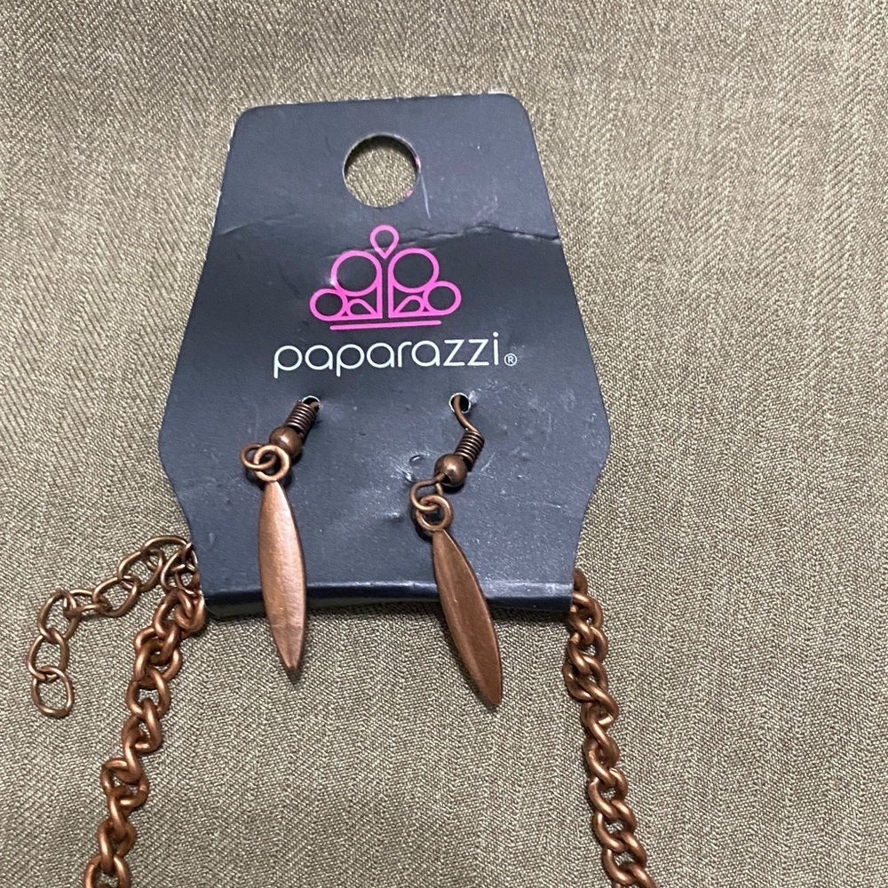 Paparazzi Copper Necklace and Earring Set - Picture 4 of 4